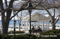Wolfeboro, NH - Sculpture and Gazebo - Spring
